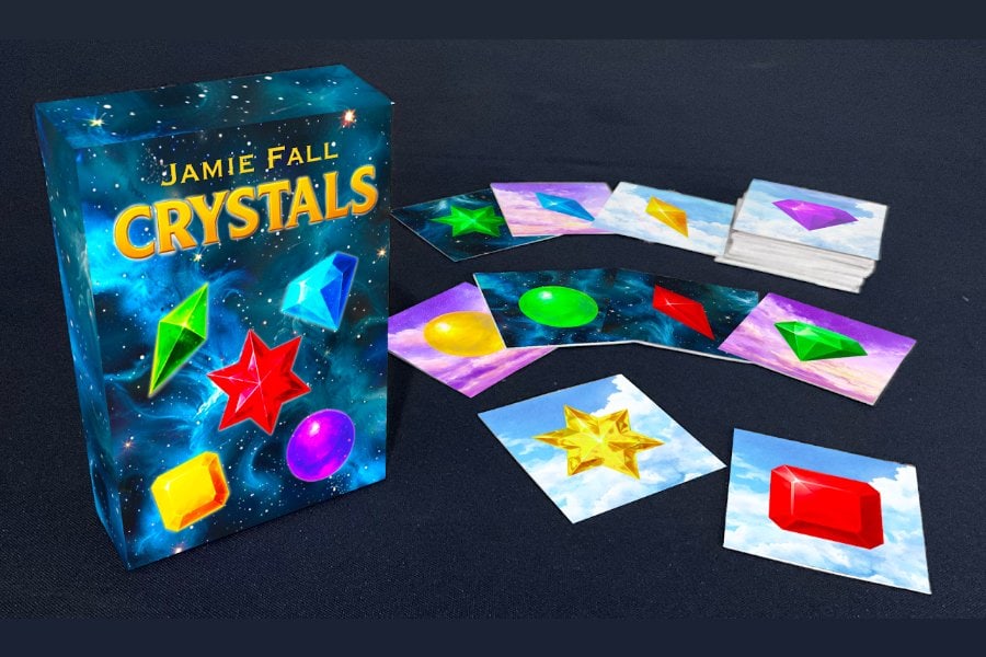 Crystals card game box and cards