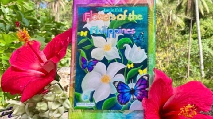 Flowers of the Philippines box among hibiscus flowers
